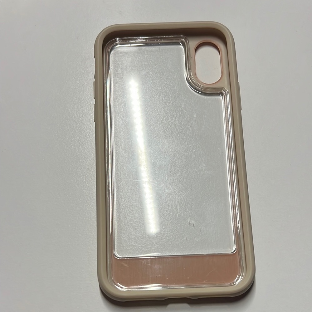 Clear and Baby Pink Phone Case- iPhone X/Xs